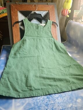 Womans' Green Sleeveless A-Line Dress By Madewell Size Large